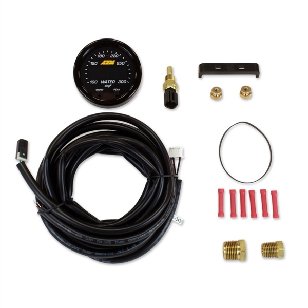 AEM X-Series Digital Water Temperature Display Gauge and Sensor Kit 300°F/150°C