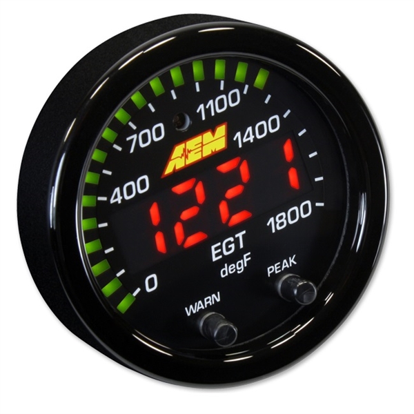 AEM X-Series Digital EGT Exhaust Gas Temperature Display Gauge and Sensor Kit 1800°F/1000°C