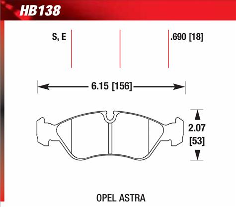 Hawk Brake Pad Diagram