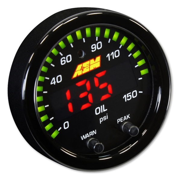 Find AEM X-SERIES DIGITAL OIL PRESSURE DISPLAY GAUGE KIT 30-0307 150PSI ...